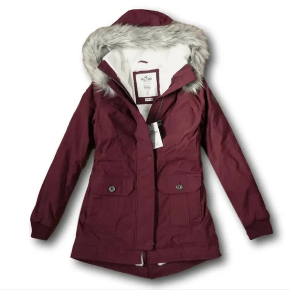 Hollister Heritage Collection Faux-fur trimmed Parka Jacket SZ: Medium